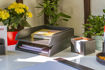 Picture of OSCO BROWN LEATHER MEMO PAD HOLDER